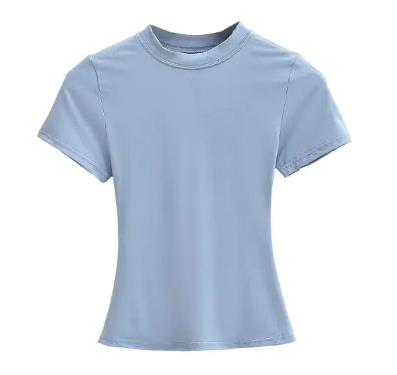 Solid Color Basic Style T-shirt